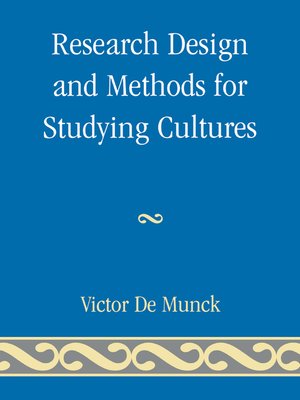 cover image of Research Design and Methods for Studying Cultures